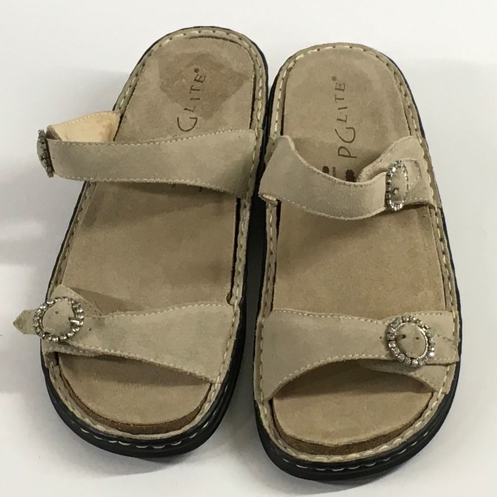 PG Lite Beige Sandals with Rhinestones